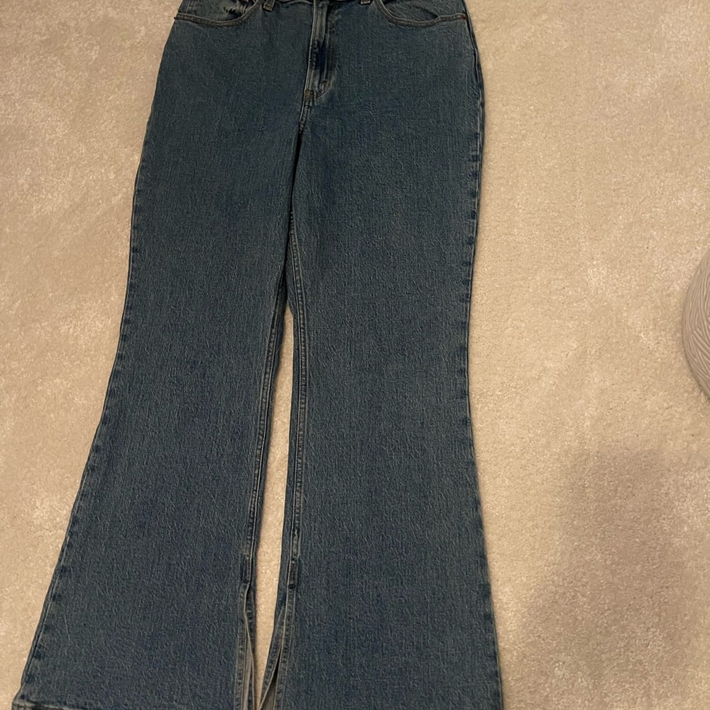 Abercrombie & Fitch Blue Flare Wide Leg Jeans